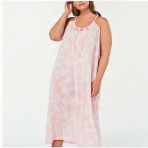 Charter Club Intimates Pink Printed Woven Nightgown Size Small